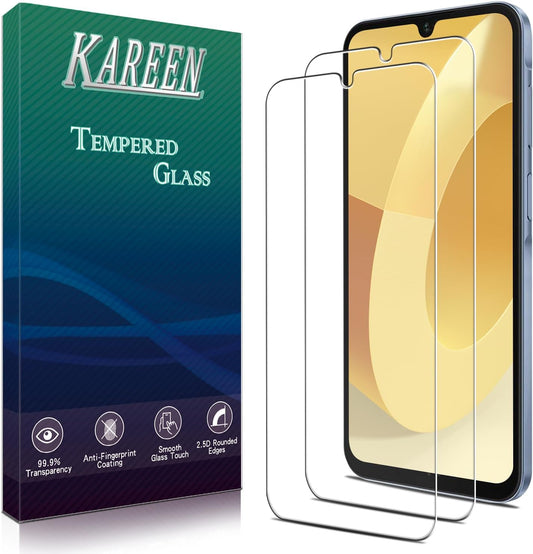 2-Pack A15 5G 9H KAREEN Screen Protector for Samsung Galaxy Tempered Glass, Anti Scratch, Bubble Free, Hardness, Easy