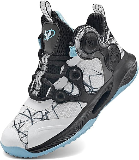 VITUOFLY Kids Basketball Shoes Boys Air Cushion Sneakers Girls Mid Top School Hoops Shoes Non-Slip Outdoor Sports Running Gym Comfortable Durable Little Kid/Big Kid