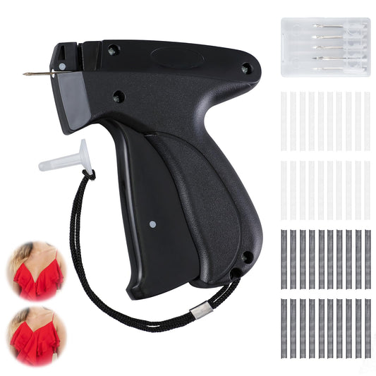 Black Quick Stitch Sewing Gun - Includes 6 Mini Needles and 4000pcs Fasteners (2000 Black & 2000 White) Clothing Stitch Gun Quick Stitchy Sewing Kit