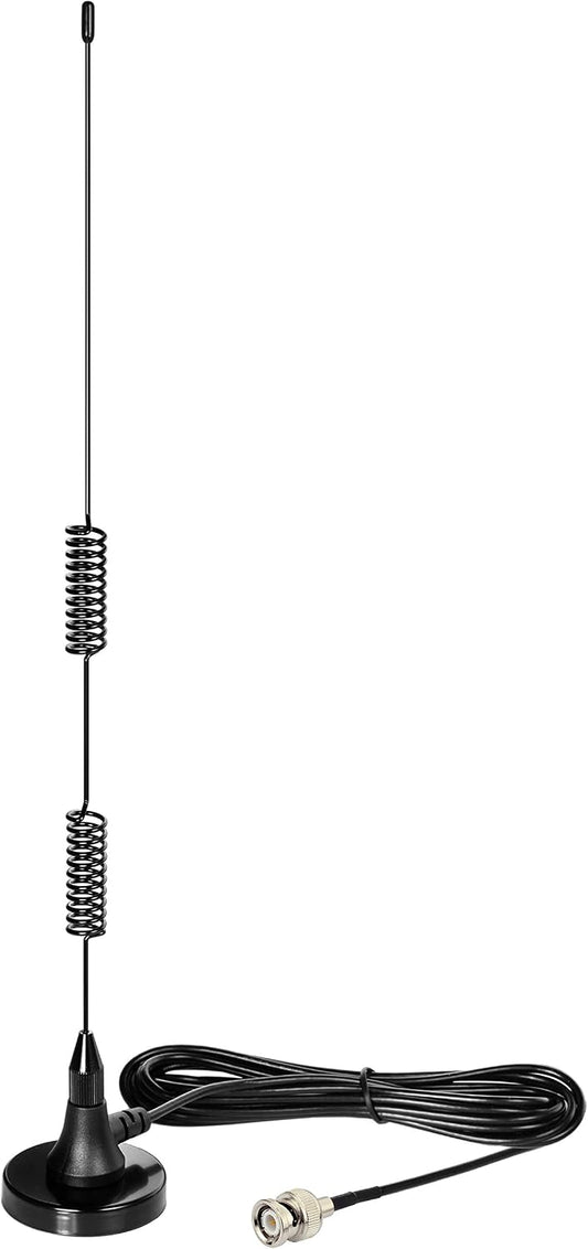 BINGFU 20-1300MHz Police Scanner Antenna Magnetic Base HF VHF UHF Two Way Ham Radio BNC Male Antenna Compatible