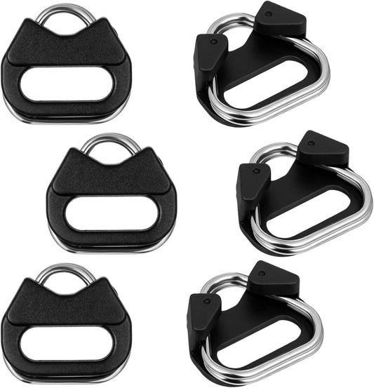 Yuomeaz 6 Pcs Stainless Steel Camera Strap Ring, Camera Strap Triangle Split Ring with Plastic Cap, Cameras Lanyard
