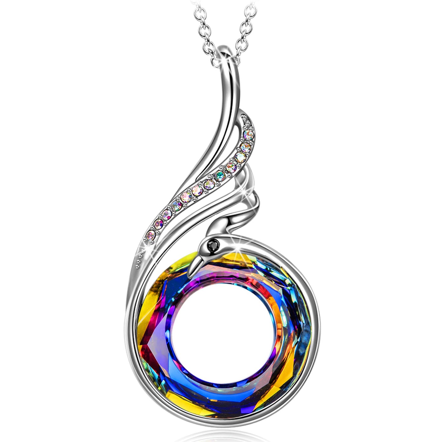 Kate Lynn Phoenix Necklaces for Women 925 Sterling Silver Necklace Crystal Jewelry for Wife Birthday Gifts for Women Christmas Mothers Day Gifts for Mom Wife Daughter Unique Jewelry for Girlfriend Best Friend Lady