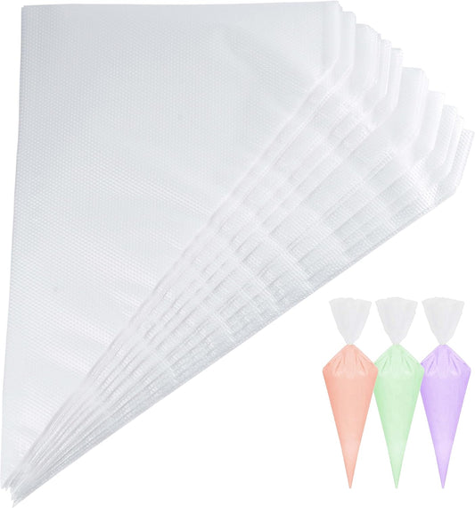 Regine Switzerland 12-Inch Disposable Piping Bags - 100 Count Anti-Burst Non-Slip Pastry Bags for Cake Decorating