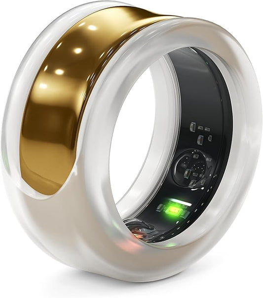 Rinfit Smart Ring Protector - Silicone Ring Enhancer for Active Lifestyle and Gym - StyleFit U.S. Design Patent - Frosted, Size 12