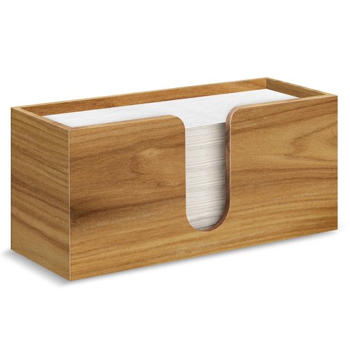 Acacia Wood Paper Towel Dispenser Countertop, Paper Towel Holder for Bathroom Kitchen Napkin Holder Folded Paper Towel Dispenser Fits Multifold, C-Fold, Z-Fold, Trifold - Home Kitchen Bathroom