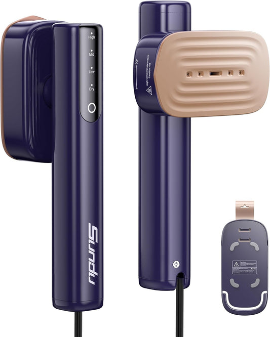 Skiennix Portable Clothes Steamer - 1200W Fast Heating, 20 Min Continuous Steam, 100ml Tank | Travel & Home Use (Blue)