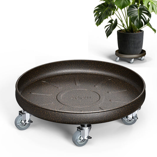 HOLKIE 16" Plant Caddy - Total Capacity 420 lbs - Rolling Planter with Brake - Heavy Duty Plant Rollers with Wheels - Flower Cart, Rust-Resistant Finish, Easy to Move