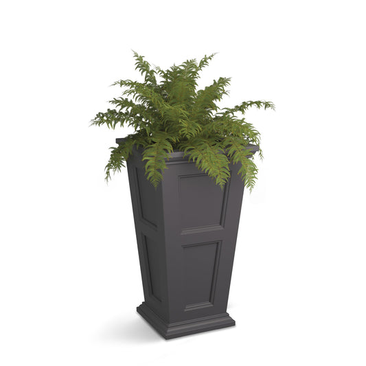 Mayne Fairfield 28-Inch Tall Planter – Self-Watering, Weather-Resistant Planter for Flowers – Durable Outdoor Design for Patio, Porch, or Entryway