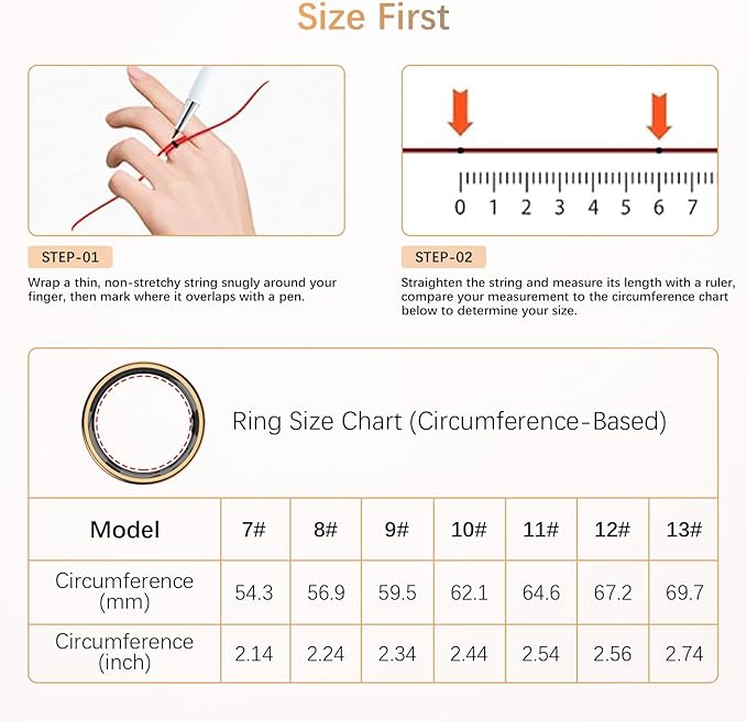 Fit Ring, Smart Health Rings for Women Men with Heart Rate,Blood Oxygen,HRV,Stress Level, Sleep Monitor, Step Tracker, No Subscription Fee, IP68 Waterproof Smart Ring for iphone &Android (Gold, 10#)