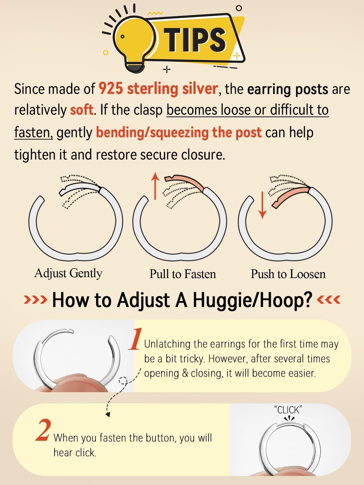 FaithHeart 925 Sterling Silver Huggie Hoop Earrings, Small Silver Hoop Earring for Women, 14K Gold Hypoallergenic Cartilage Earrings for Women 8mm