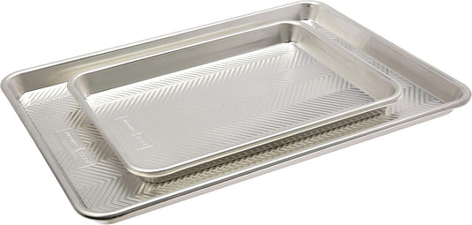 Nordic Ware Half & Quarter Sheet Baking Pan - Durable Natural Finish for Even Baking