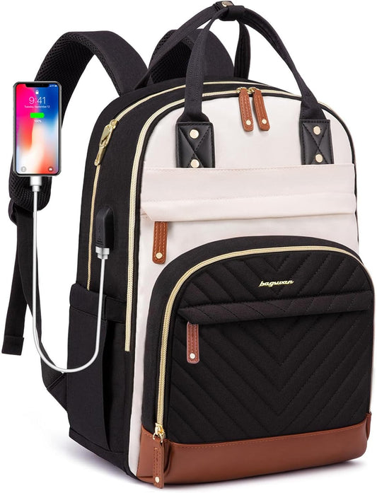 Backpack 15.6 inch Backpack Backpack Backpacks Laptop for Women Bag - Work Travel with USB Charger College Bookbag