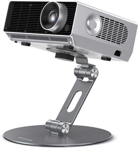 BESIGN PS01 1/4 inch Projector Foldable Mount Stand, Angle Adjustable Projector Stand with Mounting Screw