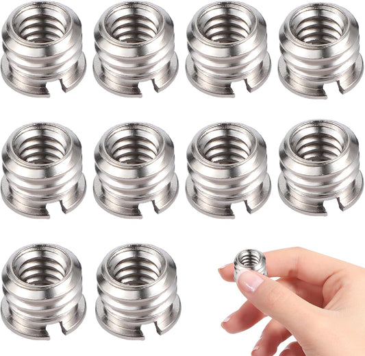 Zyghjort 10PCS 1/4"-20 3/8"-16 1/4 3/8 Female to Male Tripod Adapter Standard Metal Tripod Adapters to Reducer Bushing