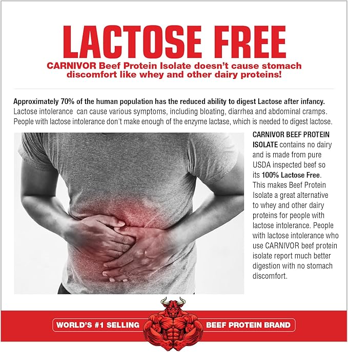 MuscleMeds Carnivor Beef Protein Isolate, 0 Lactose, 0 Sugar, 0 Fat, Halal Certified, Strawberry, 3.9lb, 56 Servings, 3.9lb