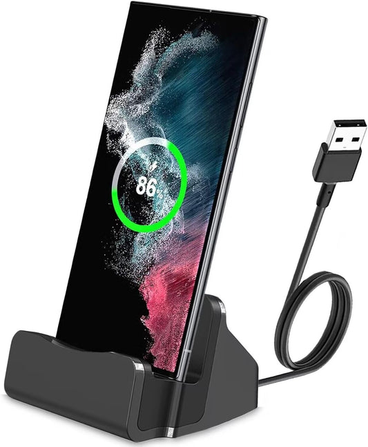 AKWOR 15/16, USB C Phone Dock Station for iPhone Galaxy, Google Pixel, LG, HTC & More, Phone Charging Stand Cradle