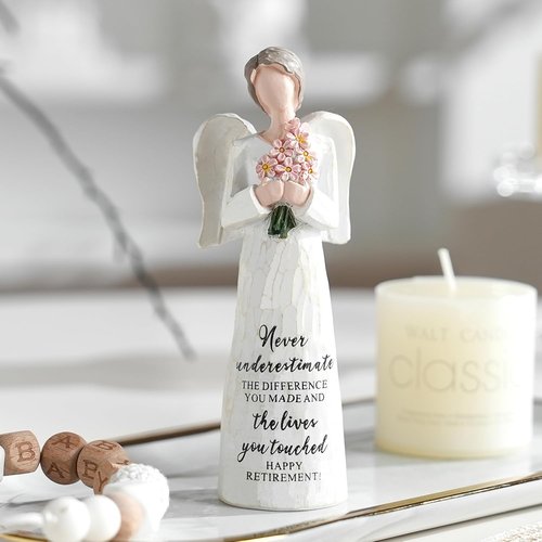 FESTGLOX Retirement Gifts - Happy Retirement Angel Figurine for Women | 5.3" Decor for Nurses & Teachers