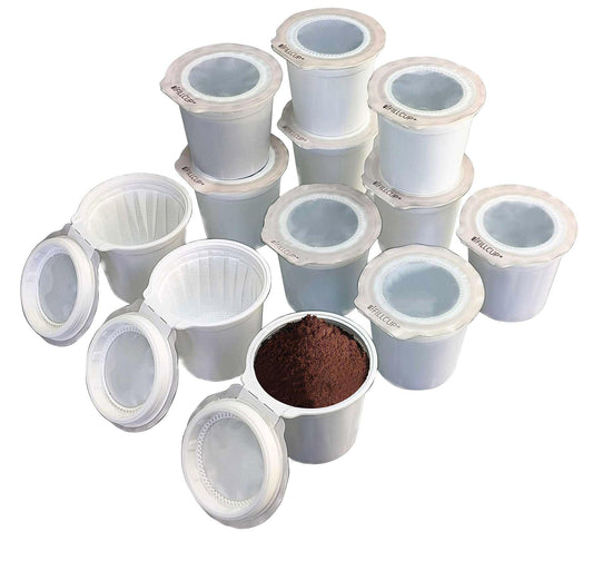 240 iFillCup Fillable K Cups - Ultrafine Filter for Sediment-Free Brew, Universal K Cup Brewer Compatibility, DeepBrew Filter Holds 50% More Coffee for Insanely Rich Brews (White)