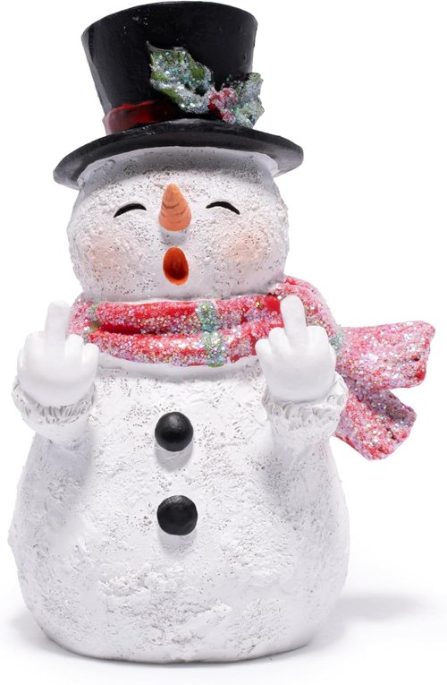 Hodao Snowman Figurine - Unique Indoor Home Decoration | Festive Winter Ornament for New Year