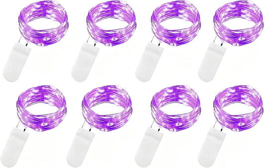 VOOKRY 30 LED Fairy Lights - 10 ft Purple Waterproof String Lights for DIY Weddings & Parties