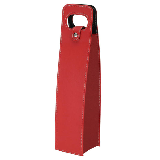Patikil Wine Gift Bag - Reusable Leather Wine Tote Carrier for Bottles, Champagne, Red