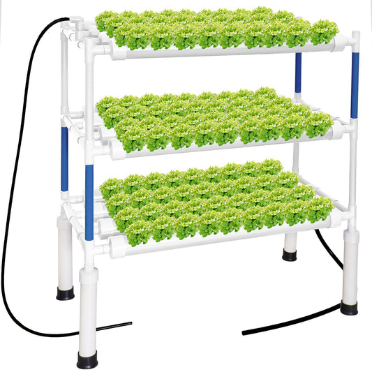 LAPOND Hydroponics Growing System Kit for Vegetables,Flowers Fruits and Herbs, with 108 Plant Sites, Suitable for Indoor and Outdoor (Upgraded Version)