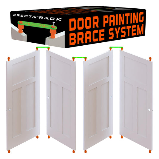 Erecta-Rack Door Painting Stand For Up to 10 Full-Size Doors, Vertically Prep, Spray, Paint & Dry Multiple Doors on Both Sides, Secure Door Holder for Painting