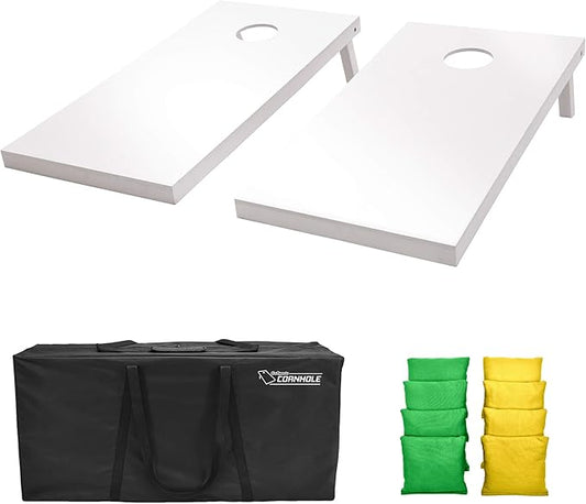 GoSports 4 ft x 2 ft Regulation Size Wooden Cornhole Boards Set - Includes Carrying Case and Over 100 Optional Bean Bag Colors
