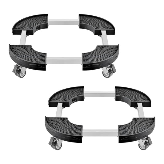 VEVOR Plant Caddy with 4 Lockable Wheels, 15-22.8’’ Adjustable Large Plant Dolly Cart, 440lbs Weight Capacity, Multifunctional Cart for Trash Can, Patio Umbrella, Large Planter, Flower Pots, 2 Packs