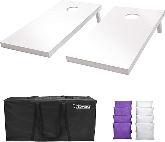 GoSports 4 ft x 2 ft Regulation Size Wooden Cornhole Boards Set - Includes Carrying Case and Over 100 Optional Bean Bag Colors