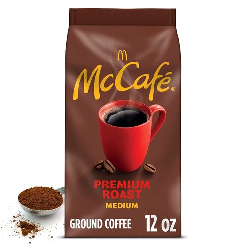 McCafe Premium Roast Ground Coffee - Medium Roast, 12 oz Bag for Rich Flavor and Aroma
