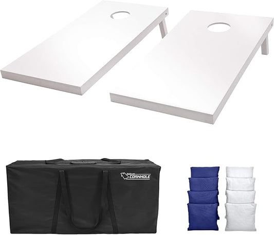 GoSports 4 ft x 2 ft Regulation Size Wooden Cornhole Boards Set - Includes Carrying Case and Over 100 Optional Bean Bag Colors