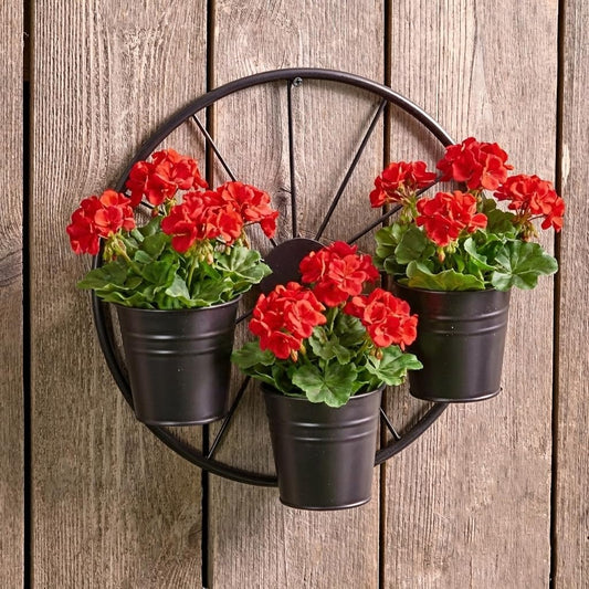 Wagon Wheel Fence or Planter - Planter