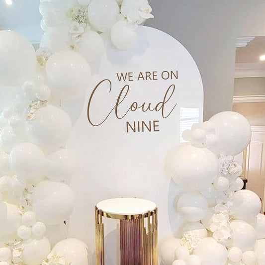 On Cloud Nine Wall Decal - Baby Shower & Bachelorette Party Decor | Engagement Photobooth Backdrop