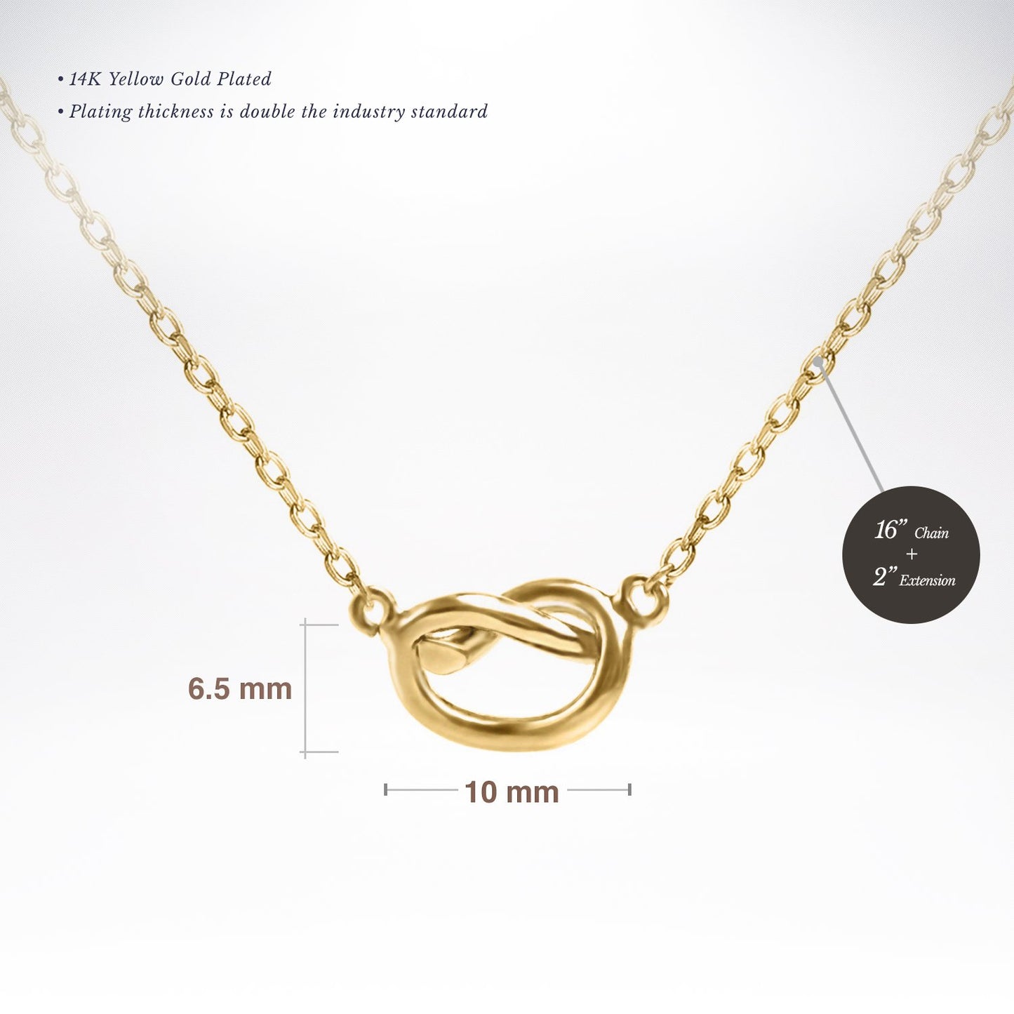PAVOI 14K Yellow Gold Plated Infinity Pendant Necklace | Bridesmaids Cute Necklaces for Women