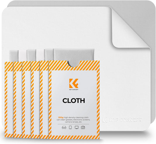 12 Pack Headset, K&F CONCEPT Lens Cleaning Cloth | Microfiber Cleaning Cloth | Glasses Cleaning Cloths | Eyeglass Lens