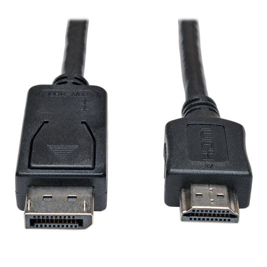 1080P, 6-Feet 1.8 3-Year (P582-006) TRIPP LITE DisplayPort to HDMI Audio Video Cable Adapter, DP to HDMI, Male-to-Male