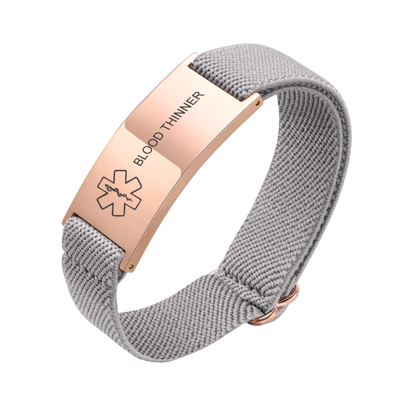 VNOX Blood Thinner Medical Alert Bracelets for Women Men Patients Stainless Steel Emergency Bracelet
