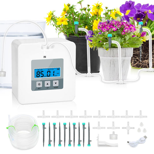 Automatic Plant Watering System for Small Indoor Plants, Programmable Drip Irrigation Kit for Up to 10 Pots, Self Watering System for Home & Balcony (Indoor Use Only)