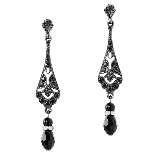 BABEYOND 1920s Vintage Wedding Pearl Dangle Drop Earrings Art Deco Gatsby Earrings