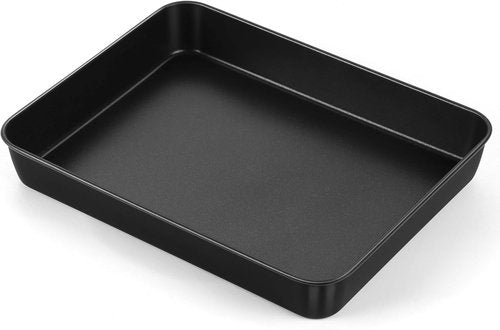 E-far Nonstick Baking Pan - 12.5 x 9.7 Inch Stainless Steel Rectangle Cake Pan for Brownies & Casseroles