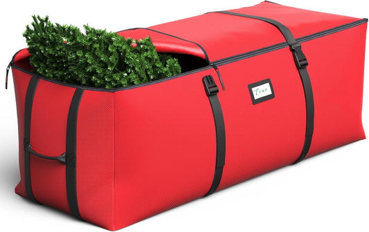 Skiennix Christmas Tree Storage Bag - Fits Up to 7.5Ft Artificial Trees | Waterproof 600D Oxford Fabric, Double Zipper & Buckle Straps