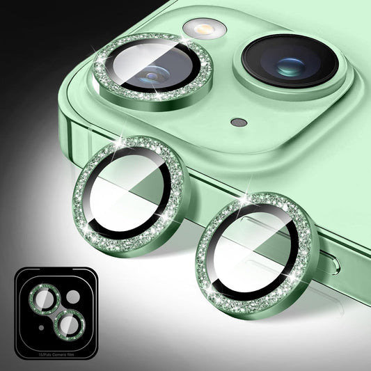 11, 9H Kucheed Bling Camera Lens Protector Compatible for iPhone Glitter Tempered Glass Camera Cover Film Stickers