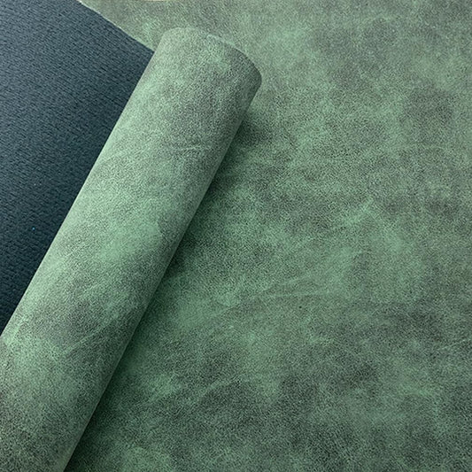12" x 54" Soft Vegan Synthetic Faux Leather Fabric for DIY Crafts, Smooth Suede Craft Leatherette PU Fabric for Keychains Hairbows Projects Dark Green