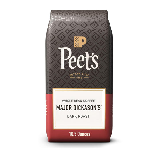Peet's Coffee Dark Roast Whole Bean Coffee - 100% Arabica Major Dickason's Blend, 10.5 Oz Bag
