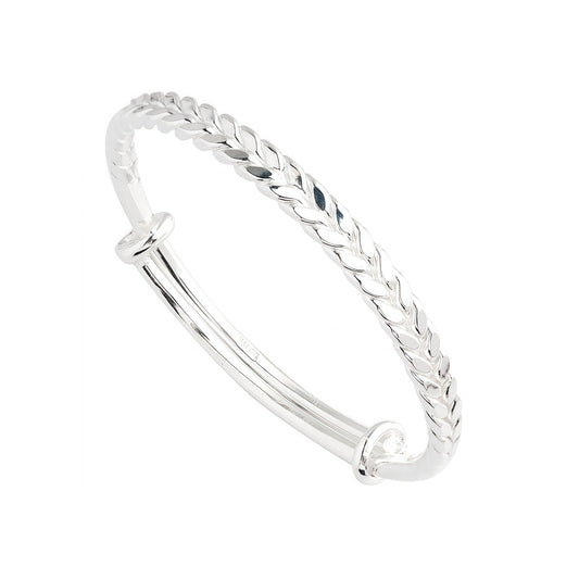 Baoaichi Handmade 925 Sterling Silver Bangle For Women Adjustable Silver Wrap Bracelets Boho Weave Pattern Cuff Bracelets Trendy Braided Bangles Jewelry Birthday Gifts for Women Wife