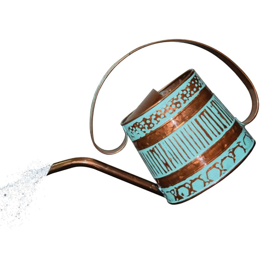 Robert Allen MPT01508 Danbury Metal Watering Can, Teal/Copper