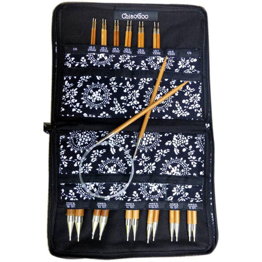 ChiaoGoo Spin Bamboo Complete Set, 5-inch (13 cm) [S][L], US 2-15 (2.75-10 mm)