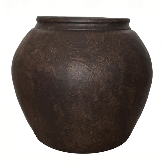 Haispring 12" H x 14" Dia Fiberstone Vintage Style Planter with Drainage Hole, Indoor/Outdoor Large Plant Pot for Home Patio Garden, Ideal for Artificial Tree/Plants