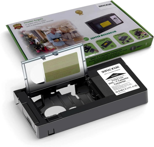 Bingxue 2026 Cassette 12mm Cassette Updated VHS C Adapter, SVHS VHS-C to VHSC, VHSC Tapes Camcorders Motorized for VCR